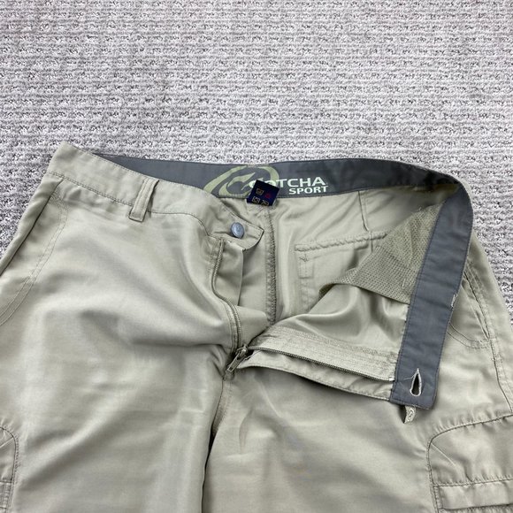 Gotcha Sports Shorts Men 36 Brown Chino Short Pants Activewear Polyester Casual - Picture 4 of 15